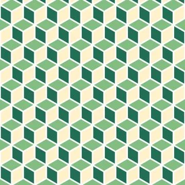 Abstract isometric green cube pattern background 스톡 일러스트