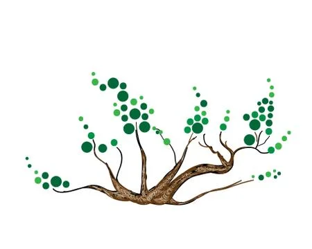 Abstract of Isometric Green Tree and Plant Illustrazione stock