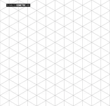 Abstract isometric grid vector seamless pattern Illustrazione stock