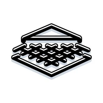 Abstract isometric grill pattern creating boundary concept Illustrazione stock