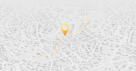 Abstract isometric location tracks dashboard. Track navigation pins on street Stock Illustration