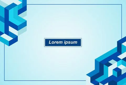 Abstract isometric shapes background Stock Illustration