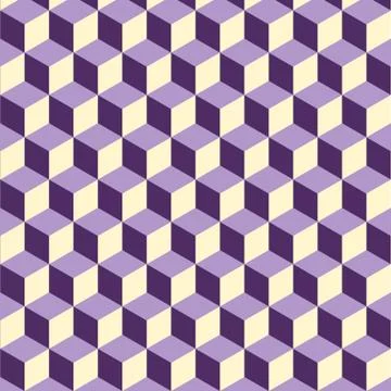 Abstract isometric violet cube pattern background Illustrazione stock