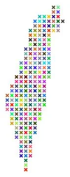 Abstract Israel Map Illustrazione stock