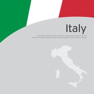 Abstract italy flag mosaic map. Creative background, business booklet. Vector Stock Illustration