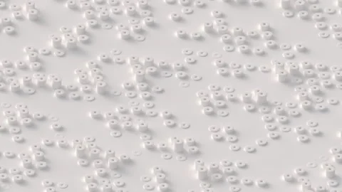 Abstract ivory motion background from random moving tubes.Bright seamless loop  Stock Footage 240580341