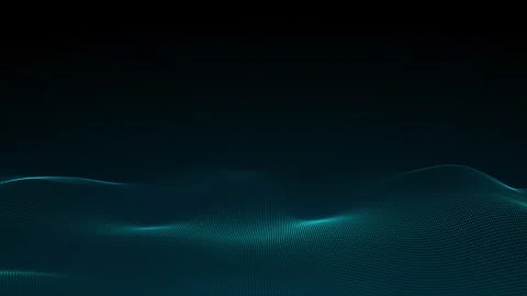 Abstract Jade Wave. Digital Green Wave Screen. Turquoise Spatial Landscape... 스톡 동영상 334235820