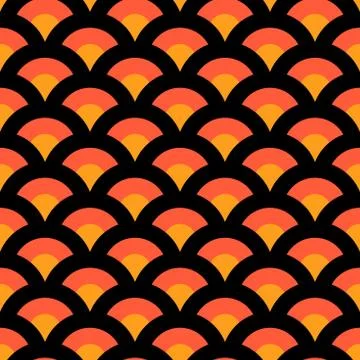Abstract japanese seamless wave pattern vector. Stockillustratie