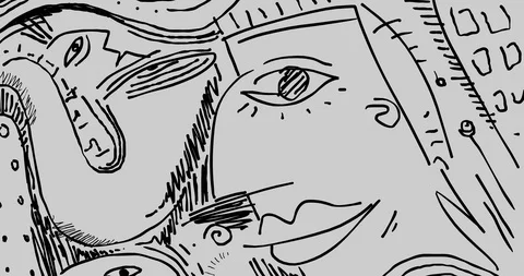 Abstract Jazz 2D Animation Stock Footage 100483449