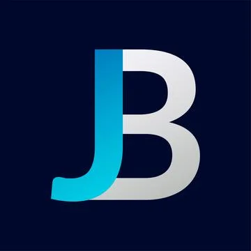 Abstract JB letter logo design template. Vector Logo Illustration. Stock Illustration