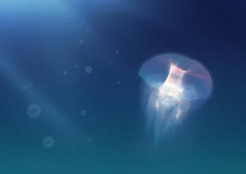 Abstract jellyfish background Stock Photos