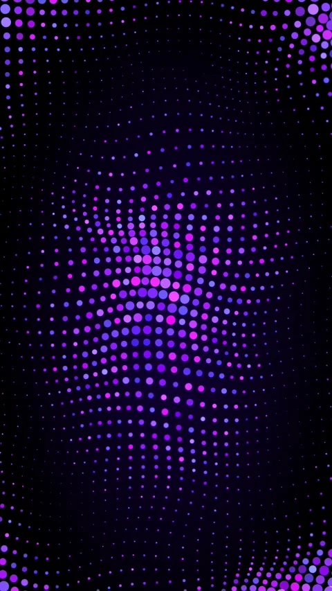 Abstract joyful digital dot background pulses with vibrant color. Purple Stockbeeldmateriaal 346409132