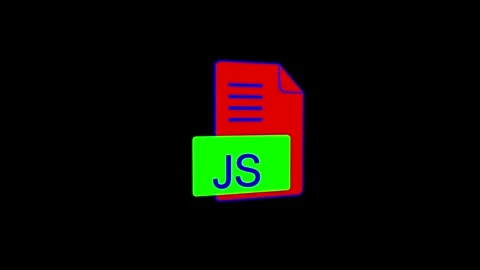 Abstract JS and Document Icon with Vibrant Red and Green Colors 스톡 동영상 341921670