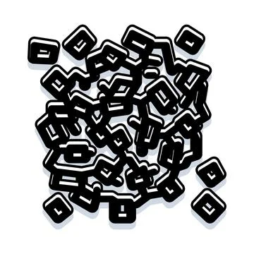 Abstract jumbled keyboard keys forming creative chaos イラスト素材