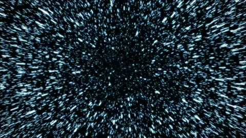 Abstract jump in space in hyperspace among stars and flying in the wormhole Stock Footage 90567859