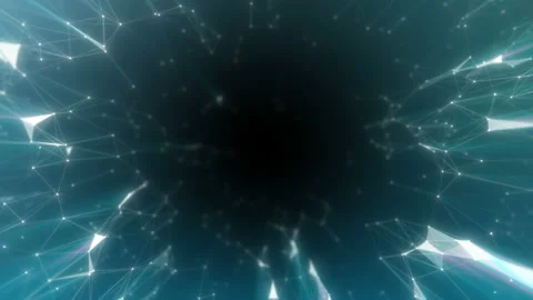 Abstract jump in space in hyperspace among stars and flying in the wormhole. Is Stock Footage 112799779