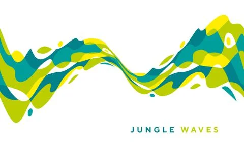 Abstract jungle geometric design element. Illustrazione stock