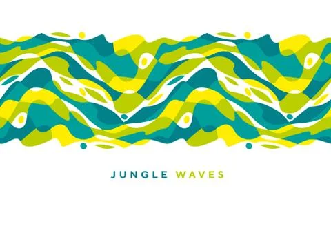 Abstract jungle geometric design element. Stock Illustration