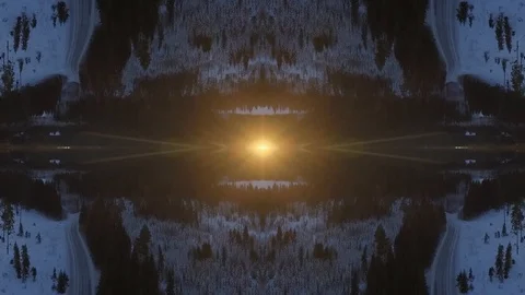 Abstract kalediascope landscape moving background Stock-Footage 121414828