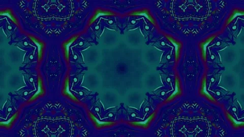Abstract kaleidoscope abstract background vj loop deep ocean Stock Footage 198224733