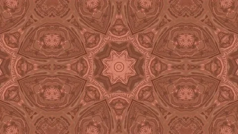 Abstract kaleidoscope abstract background vj loop copper Stock Footage 198225201