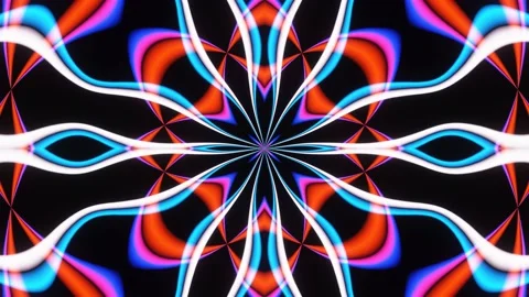 Abstract Kaleidoscope of Abstract Pattern of Rays Stock Footage 173618539