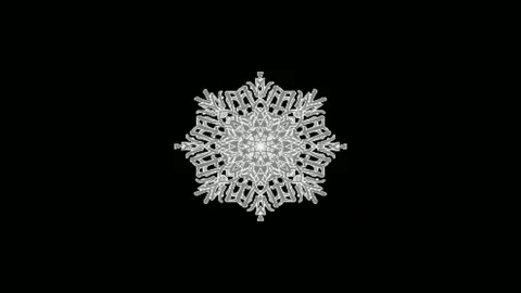 Abstract kaleidoscope animation on black Vídeo Stock 142291185