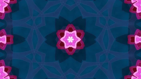 Abstract kaleidoscope background with animated patterns Stock Footage 182120663