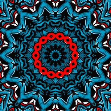 Abstract kaleidoscope background. Beautiful kaleidoscope seamless pattern. .. Stock Illustration