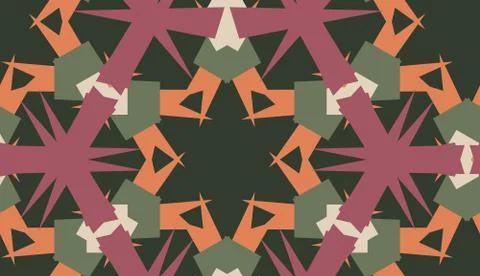Abstract Kaleidoscope Background Stock Illustration