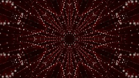 Abstract kaleidoscope background of moving red particles. computer graphics Stock Footage 89449922