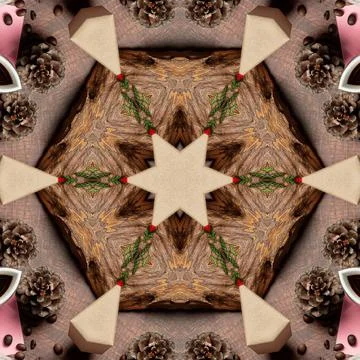 Abstract kaleidoscope background with square dimensions. Beautiful multicolor Stock Illustration