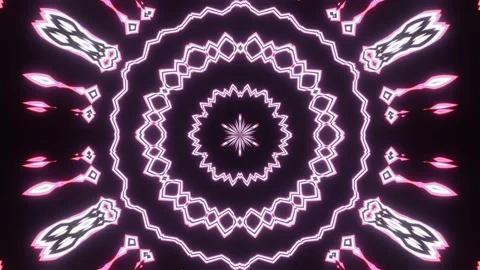 An abstract kaleidoscope of bright sparkling pattern Stock Footage 199857915