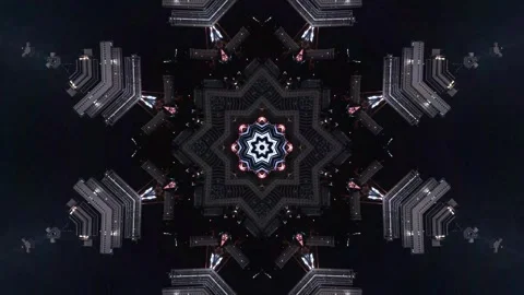 Abstract Kaleidoscope Color Pull Pattern Видео 325154022