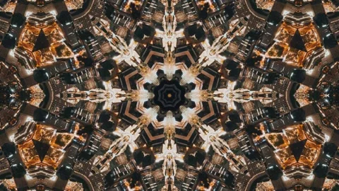 Abstract Kaleidoscope With Dynamic Color Variations Stock Footage 325154491