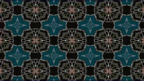 Abstract kaleidoscope geometric pattern with symmetrical design and repeati.. Stock Footage 320103335