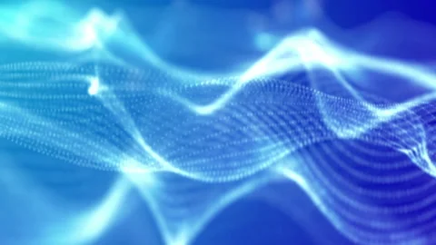 Abstract kaleidoscope glow particles blue background. V3 Stock Footage 102090953