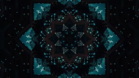 Abstract Kaleidoscope Layered Color Pull Stock Footage 325154111