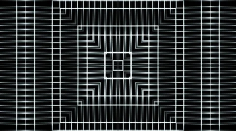 Abstract kaleidoscope loop motion background, black and white Stock Footage 38021854