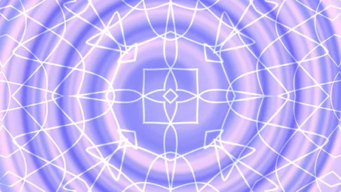 Abstract Kaleidoscope Mandala Pattern Loop in Purple Lavender Stock-Footage 331207505