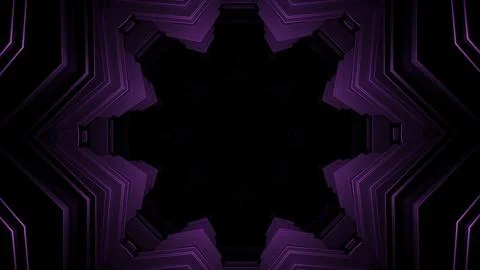 Abstract kaleidoscope motion background. Motion. Flying inside dark tunnel with Stock Illustration