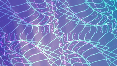 Abstract kaleidoscope overlay pattern of glowing lines blue backdrop Stock Footage 327358655