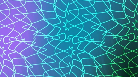 Abstract kaleidoscope overlay pattern with lines on a purple blue background Stock Footage 327248390