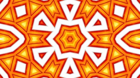 Abstract kaleidoscope pattern animation loop on white background Stock Footage 341283080