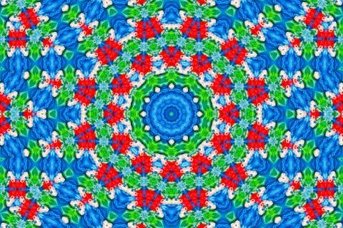 Abstract kaleidoscope pattern background Stock Photos