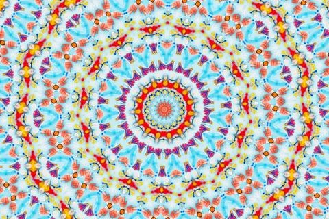 Abstract kaleidoscope pattern background Stock Photos