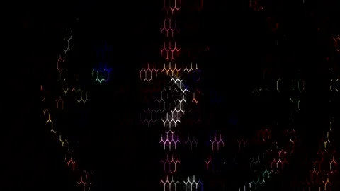 Abstract kaleidoscope pattern with bright symmetrical shapes creating Stock Footage 332513295