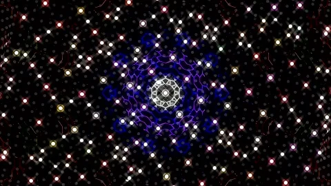 Abstract kaleidoscope pattern with bright symmetrical shapes creating Stock Footage 332513378