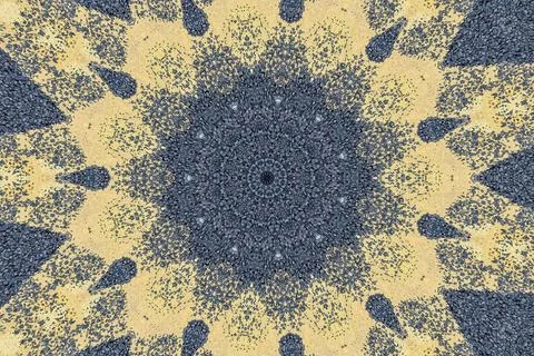 Abstract kaleidoscope pattern creating symmetrical textured design Stock Photos