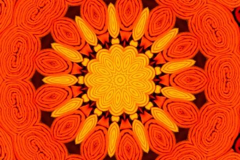 Abstract kaleidoscope pattern creating a vibrant geometric design Stock Photos
